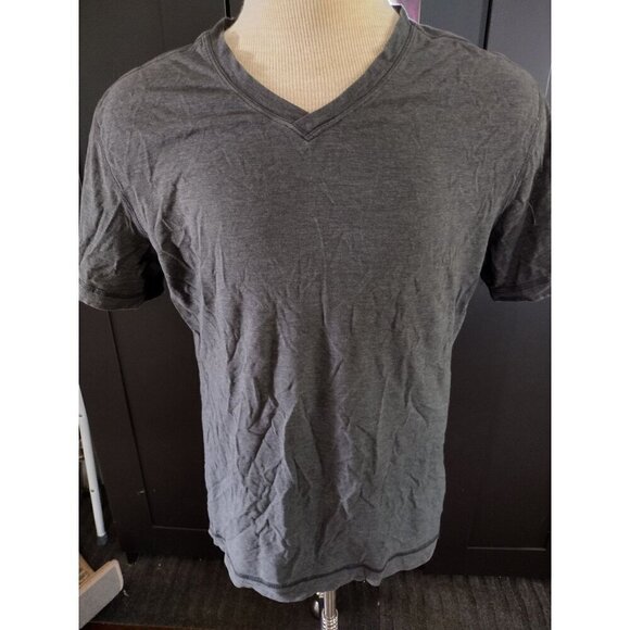 Lululemon dark gray v neck short sleeves work out top size Medium - Picture 1 of 3